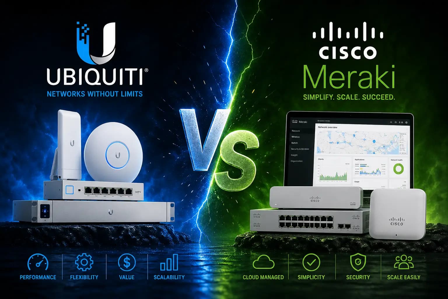Ubiquiti vs Cisco Meraki au Maroc : quel réseau WiFi choisir ?