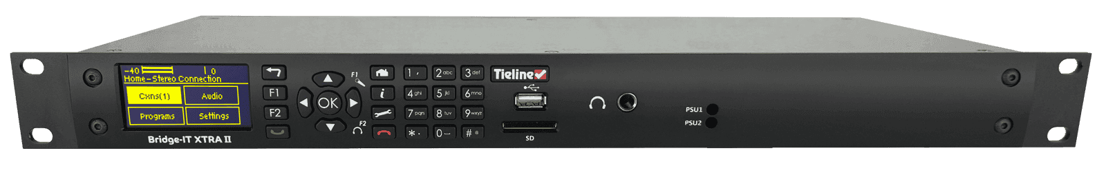 Bridge-IT II — Codec audio IP demi-rack pour STL, remotes et distribution audio. Disponible chez UBSM, distributeur Tieline au Maroc.