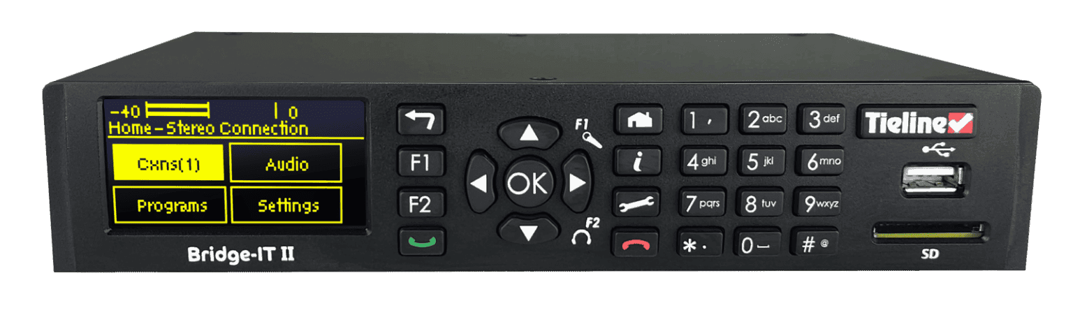 Bridge-IT XTRA II — Codec STL IP rack 1RU avec écran OLED, jusqu'à 6 connexions. Distribué par UBSM au Maroc.