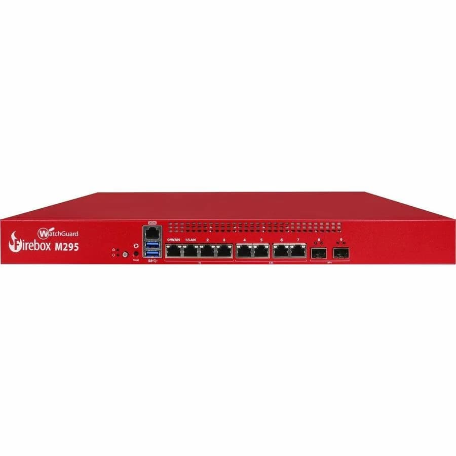 WatchGuard Firebox M295 — Firewall rack 1U pour entreprises moyennes jusqu'à 250 utilisateurs au Maroc.