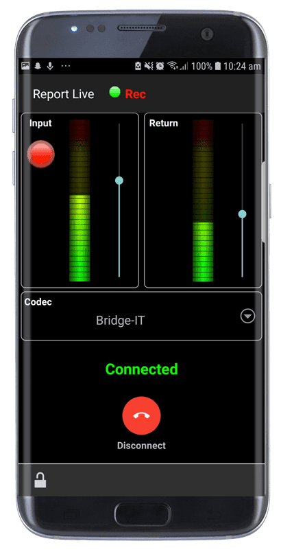 Report-IT — Mobile App Report-IT — Application codec professionnelle pour iPhone et Android — diffusion en direct depuis un smartphone. Disponible chez UBSM, distributeur Tieline au Maroc.