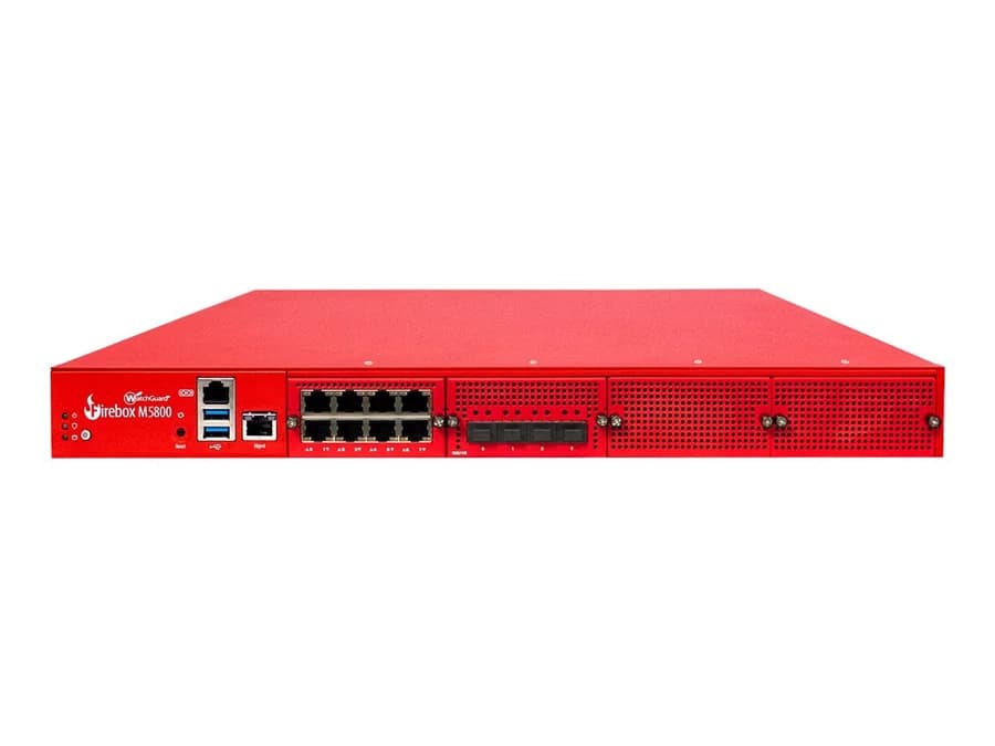 WatchGuard Firebox M5800 — Next-Gen Firewall | WatchGuard WatchGuard Firebox M5800 — Firewall datacenter 2U modulaire 87 Gbps pour très grandes infrastructures au Maroc.