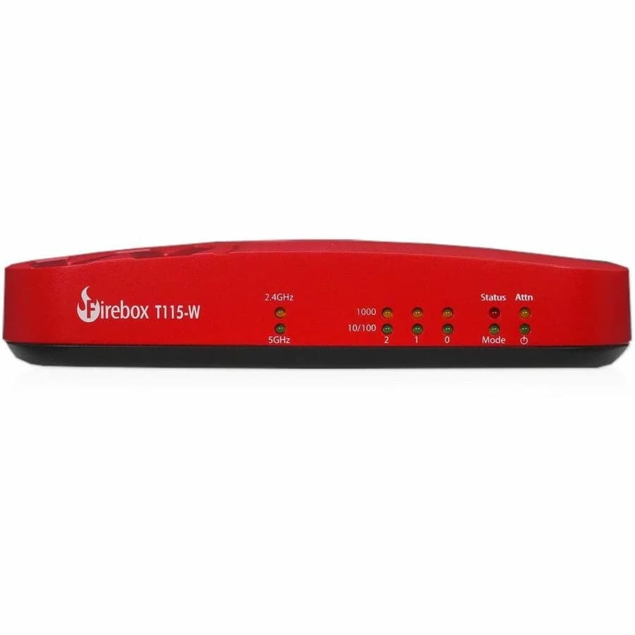 WatchGuard Firebox T115-W — Firewall UTM | WatchGuard WatchGuard Firebox T115-W — Firewall UTM Wi-Fi 7 fanless pour petits bureaux et télétravailleurs au Maroc.