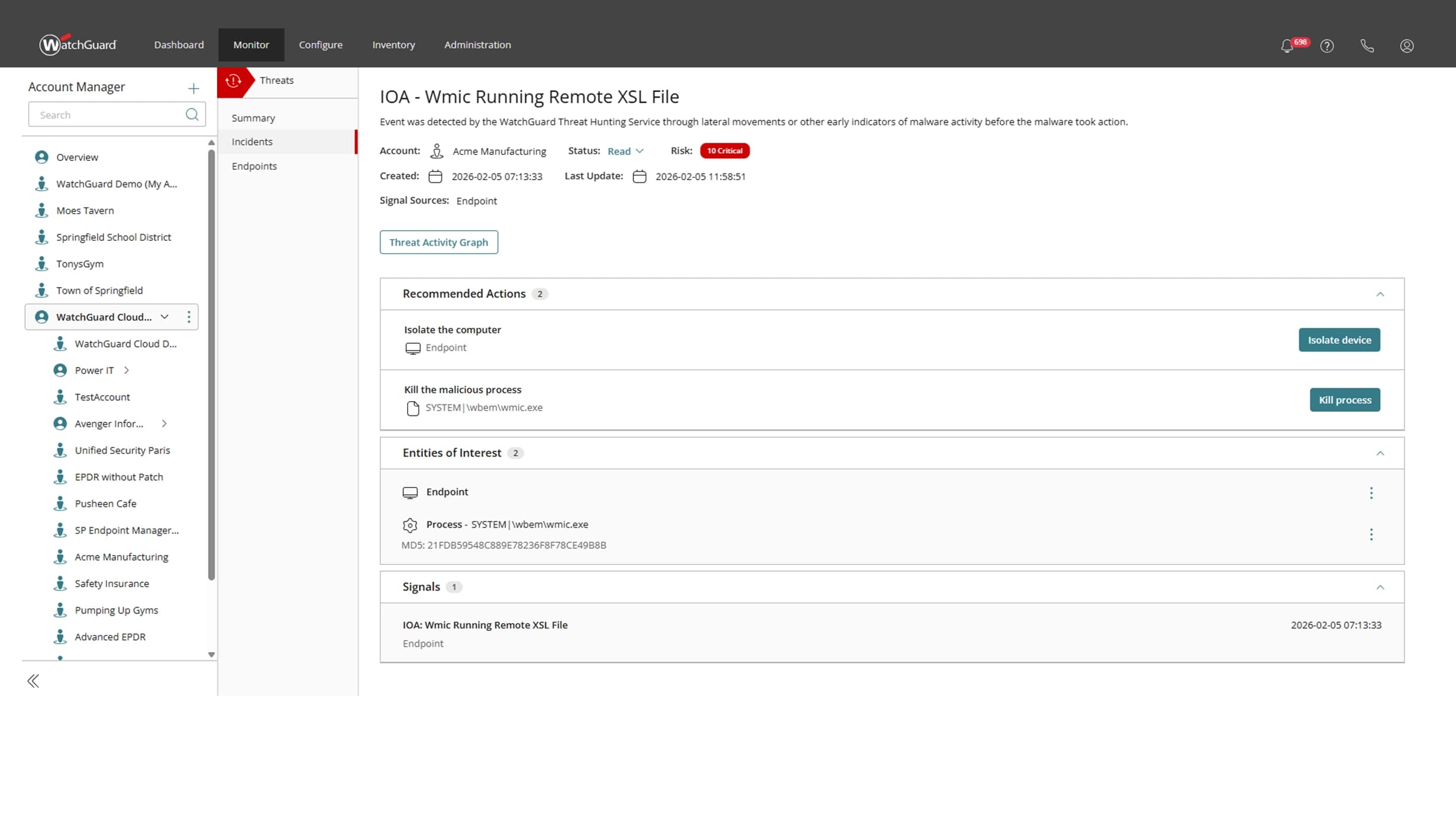 ThreatSync XDR | WatchGuard ThreatSync XDR XDR WatchGuard Maroc — vue 5