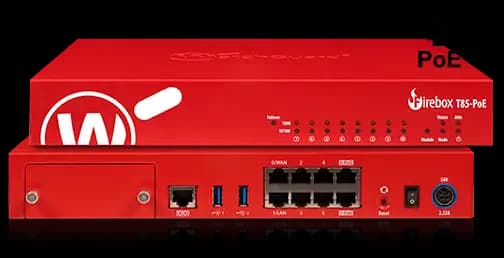 WatchGuard Firebox T185 — Firewall UTM | WatchGuard WatchGuard Firebox T185 — Firewall UTM PME haut de gamme avec 7.9 Gbps et 9 ports — performance enterprise au format desktop.